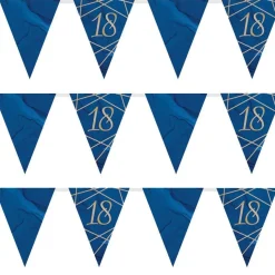 Party Delights Navy & Gold Geode 18Th Birthday Paper Bunting - 3.7M< Bunting