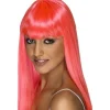 Party Delights Neon Pink Glamourama Wig< Wigs