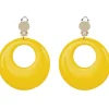 Party Delights Neon Yellow 80's Earrings< Costume Props