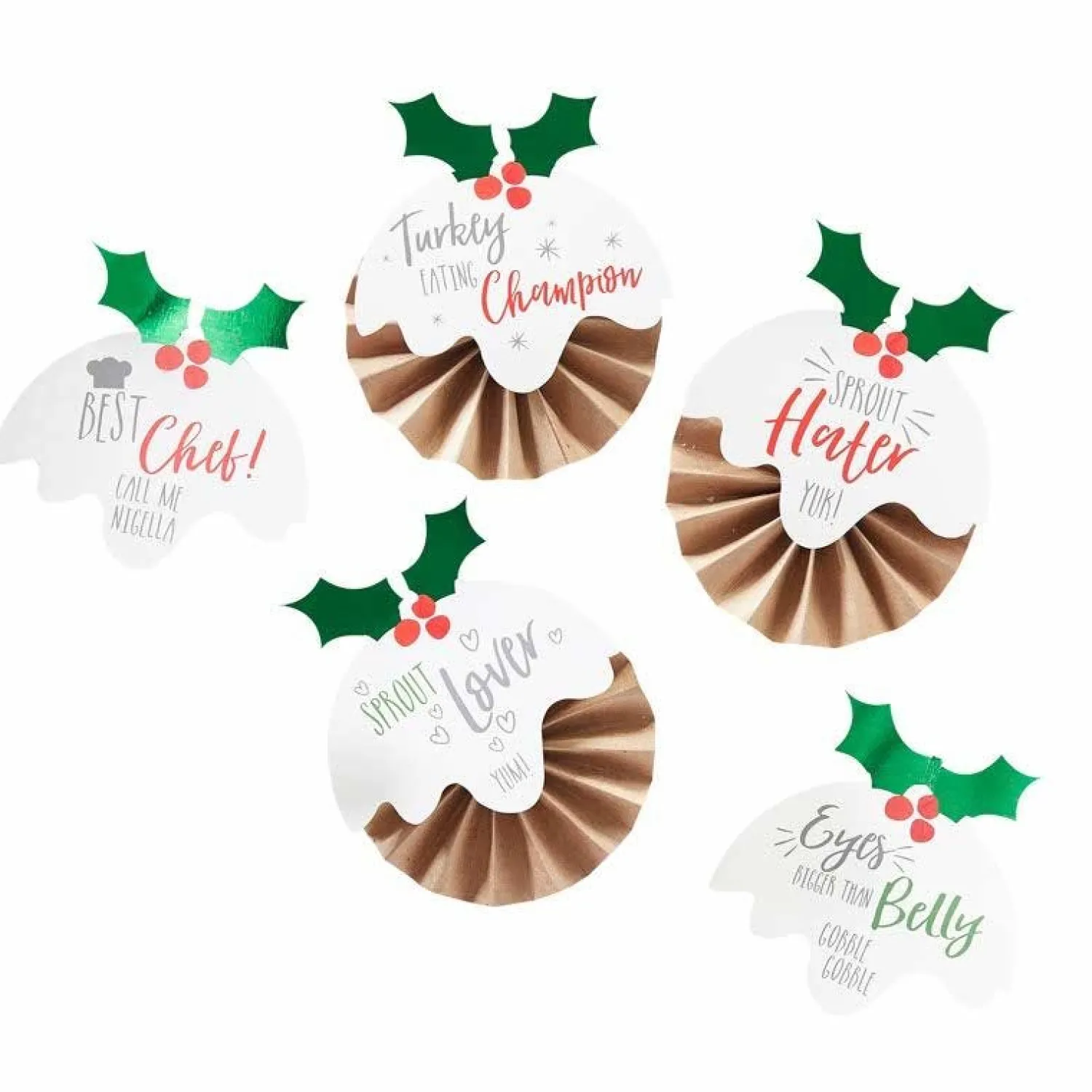 Novelty Christmas Day Badges - 8Cm (6Pk)<Party Delights Sale