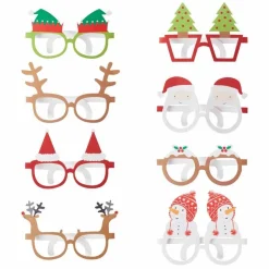 Party Delights Novelty Christmas Glasses (8Pk)< Wearables
