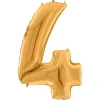 Party Delights Number 4 Gold Foil Balloon - 64"< Number Balloons