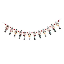 Party Delights Nutcracker Pom Pom Garland - 2M< Hanging Decorations