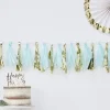 Party Delights Oh Baby Blue & Gold Tassel Garland - 2M (16Pk)< Hanging Decorations