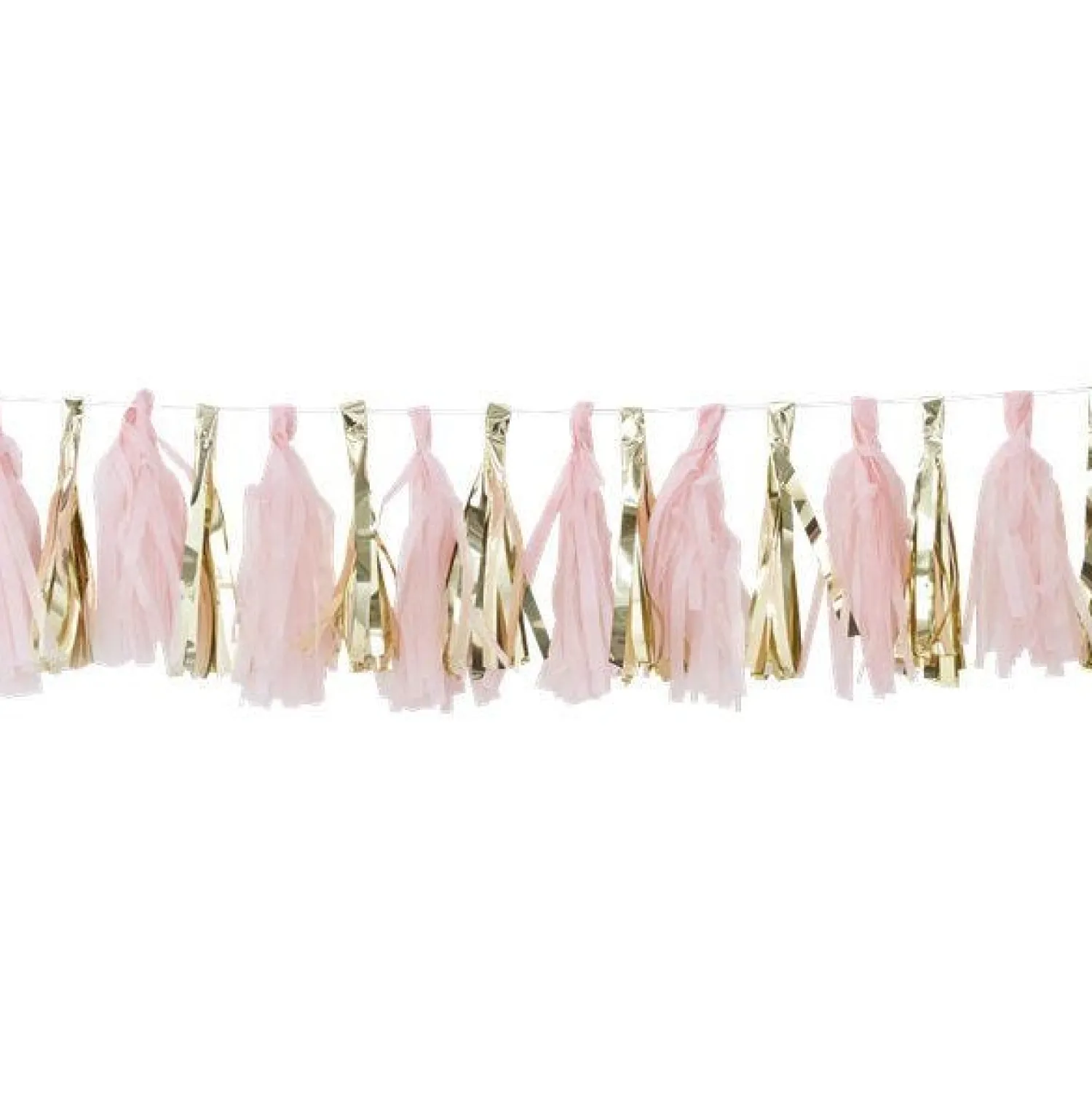 Party Delights Oh Baby Pink & Gold Tassel Garland (16Pk)< Hanging Decorations