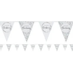 Party Delights On Your Christening Blue Paper Bunting - 3.7M< Bunting