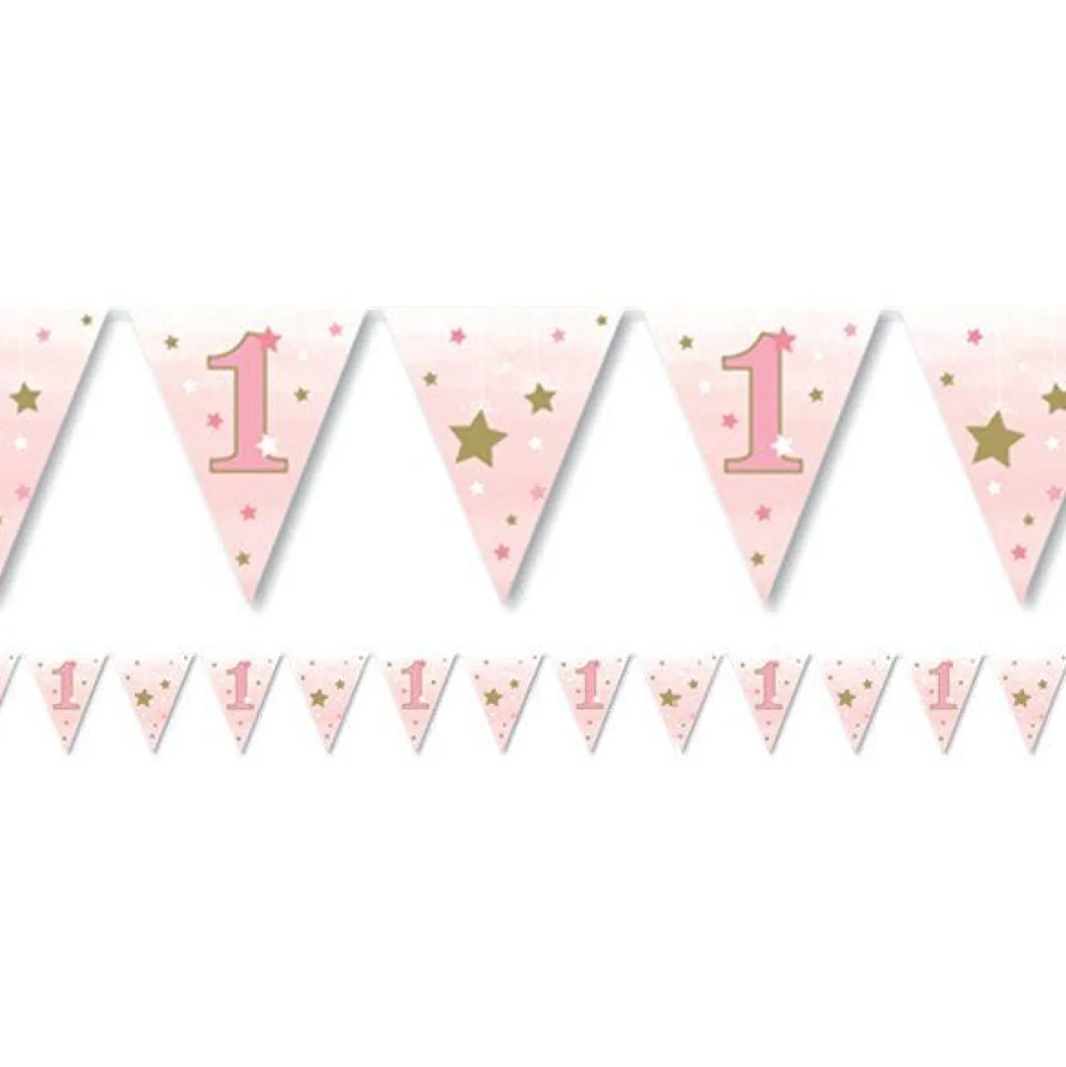 Party Delights One Little Star Girl Paper Bunting< Bunting