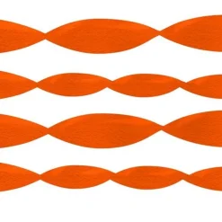 Party Delights Orange Crepe Paper Streamer - 24M< Hanging Decorations