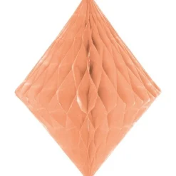 Party Delights Orange Honeycomb Diamond Decoration - 30Cm< Hanging Decorations