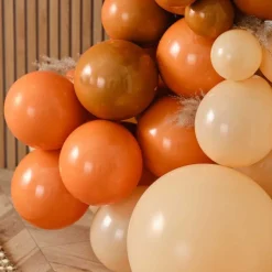 Party Delights Orange, Sand And Peach Halloween Balloon Arch - 80 Balloons< Arches & Clouds