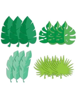 Party Delights Palm Leaves Assorted Cutouts< Cardboard Cut Outs