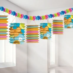 Party Delights Paper Lantern Garland - 3.7M Hawaiian Decoration< Hanging Decorations