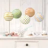 Party Delights Pastel & Metallic Mini Paper Lanterns (5Pk)< Hanging Decorations