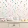 Party Delights Pastel Hanging Swirl Decorations (12Pk)< Hanging Decorations