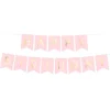 Party Delights Pastel Pink & Gold Happy Birthday Banner - 1.7M< Banners