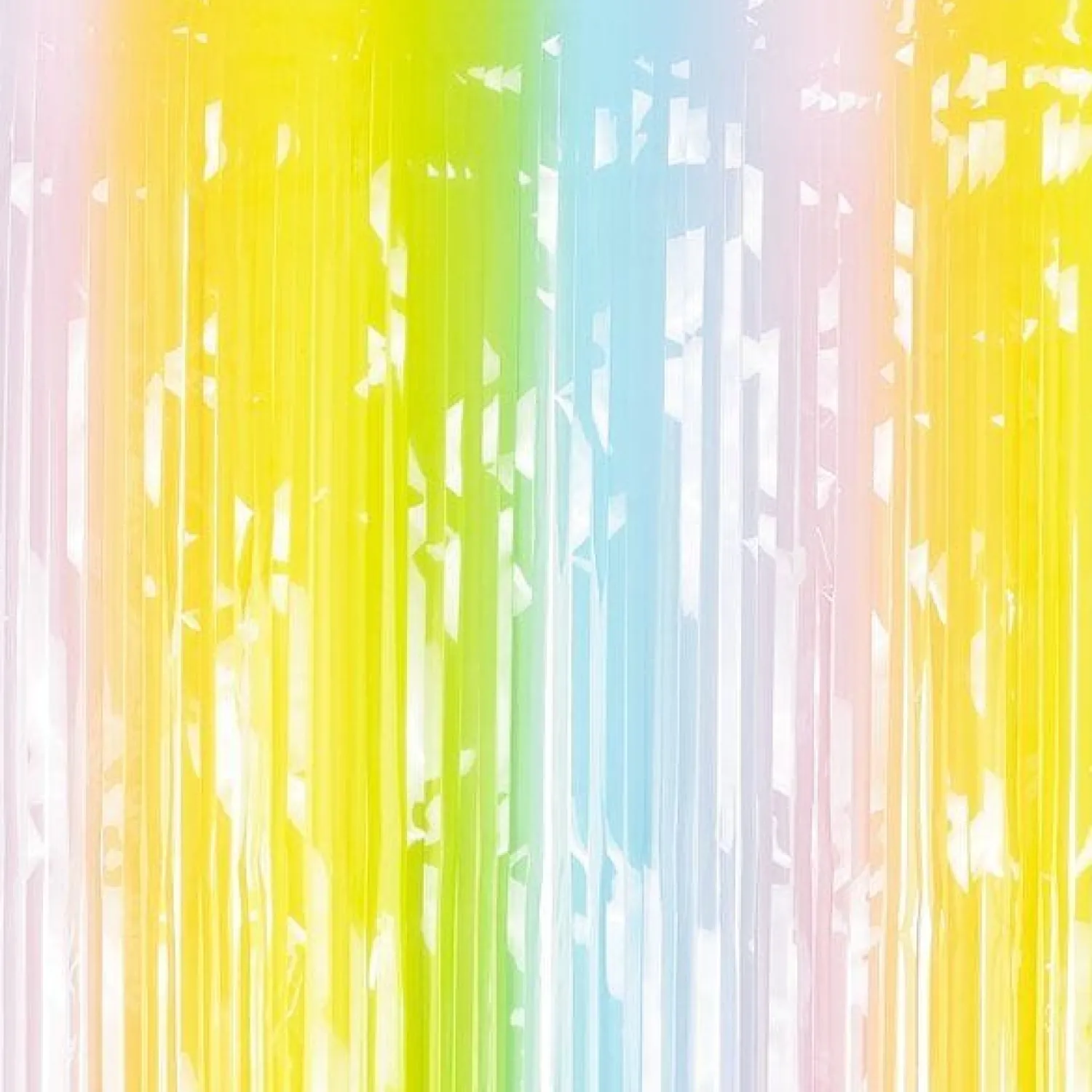 Party Delights Pastel Rainbow Backdrop Curtain - 1.9M X 1M< Party Backdrops