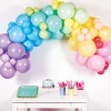Party Delights Pastel Rainbow Balloon Arch Garland Diy Kit - 78 Balloons< Arches & Clouds