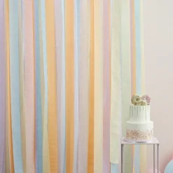 Party Delights Pastel Streamer Party Backdrop< Hanging Decorations