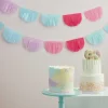Party Delights Pastel Tissue Paper Fringe Bunting - 3M< Bunting