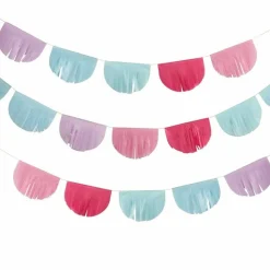 Party Delights Pastel Tissue Paper Fringe Bunting - 3M< Bunting