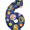 Party Delights Paw Patrol Number 6 Foil Balloon - 26"< Number Balloons