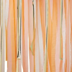 Party Delights Peach & Gold Streamer Backdrop< Hanging Decorations