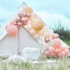 Party Delights Peach, Nude & Rose Gold Large Balloon Arch Diy Kit - 200 Balloons< Arches & Clouds
