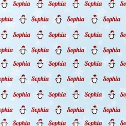 Penguin & Snowflake Christmas Personalised Wrapping Paper- 62 X 100Cm Sheet<Party Delights Outlet