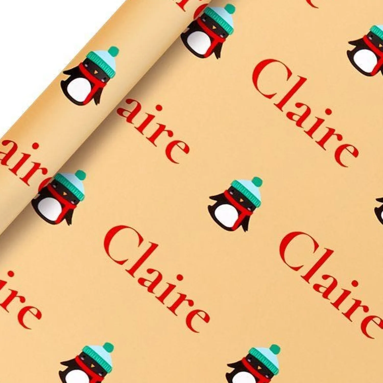 Penguin Christmas Personalised Wrapping Paper- 62 X 100Cm Sheet<Party Delights Outlet