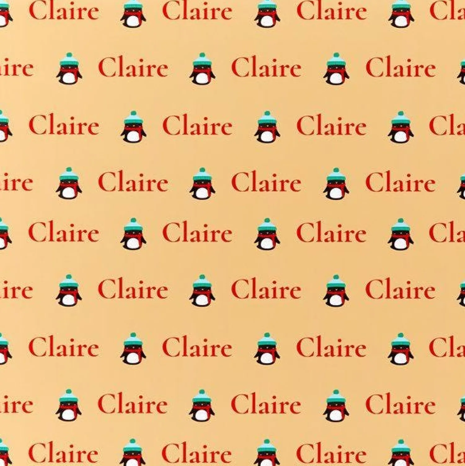 Penguin Christmas Personalised Wrapping Paper- 62 X 100Cm Sheet<Party Delights Outlet