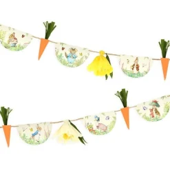 Party Delights Peter Rabbit In The Garden Paper Garland - 1.8M< Hanging Decorations