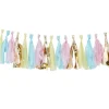 Party Delights Pick & Mix Pastel & Gold Tassel Garland - 2M< Hanging Decorations