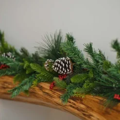 Party Delights Pine Cones & Berries Foliage Garland - 1.8M< Hanging Decorations