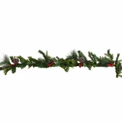 Party Delights Pine Cones & Berries Foliage Garland - 1.8M< Hanging Decorations