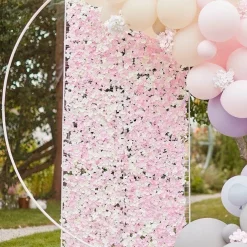 Party Delights Pink & White Flower Wall Backdrop Tile - 60Cm X 40Cm< Flowers & Foliage