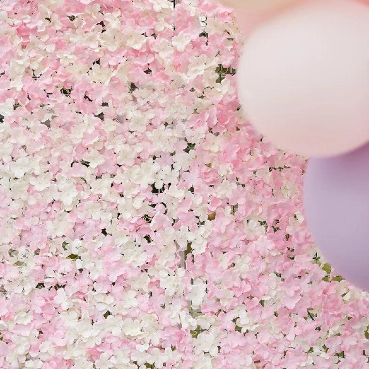 Party Delights Pink & White Flower Wall Backdrop Tile - 60Cm X 40Cm< Flowers & Foliage