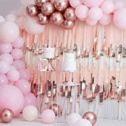 Party Delights Pink And Rose Gold Balloon Arch< Arches & Clouds