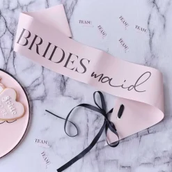 Party Delights Pink Bridesmaid Sash (2Pk)< Wearables