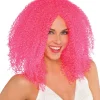 Party Delights Pink Crimped Wig< Wigs