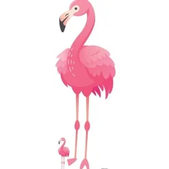 Party Delights Pink Flamingo Cardboard Cutout - 150Cm X 55Cm< Cardboard Cut Outs