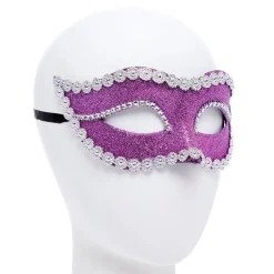 Party Delights Pink Glitter Masquerade Mask< Masks