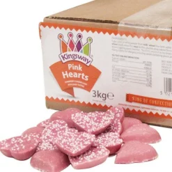 Party Delights Pink Hearts - 3Kg< Sweets