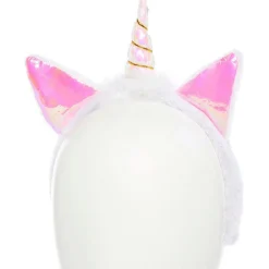 Party Delights Pink Holographic Unicorn Headband< Hats & Headwear