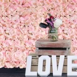 Party Delights Pink Hydrangea Flower Wall - 60Cm< Flowers & Foliage