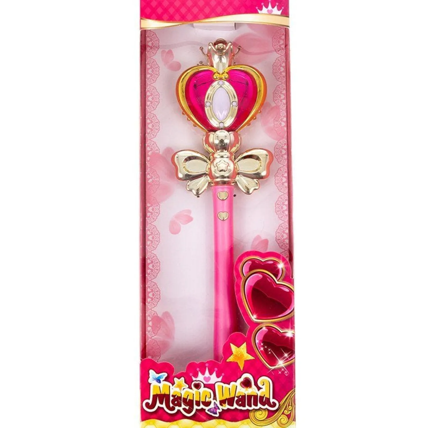 Party Delights Pink Light Up Cape & Wand - Child< Instant Outfits