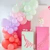 Party Delights Pink, Lilac, Pastel Green And Confetti Balloon Arch - 75 Balloons< Arches & Clouds