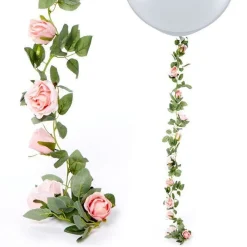 Party Delights Pink Rose Garland - 1.75M< Hanging Decorations