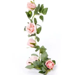 Party Delights Pink Rose Garland - 1.75M< Hanging Decorations