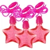 Party Delights Pink Star Bubble Necklaces - 14.7Ml (4Pk)< Wearables
