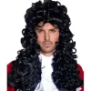 Party Delights Pirate Captain Black Wig< Wigs